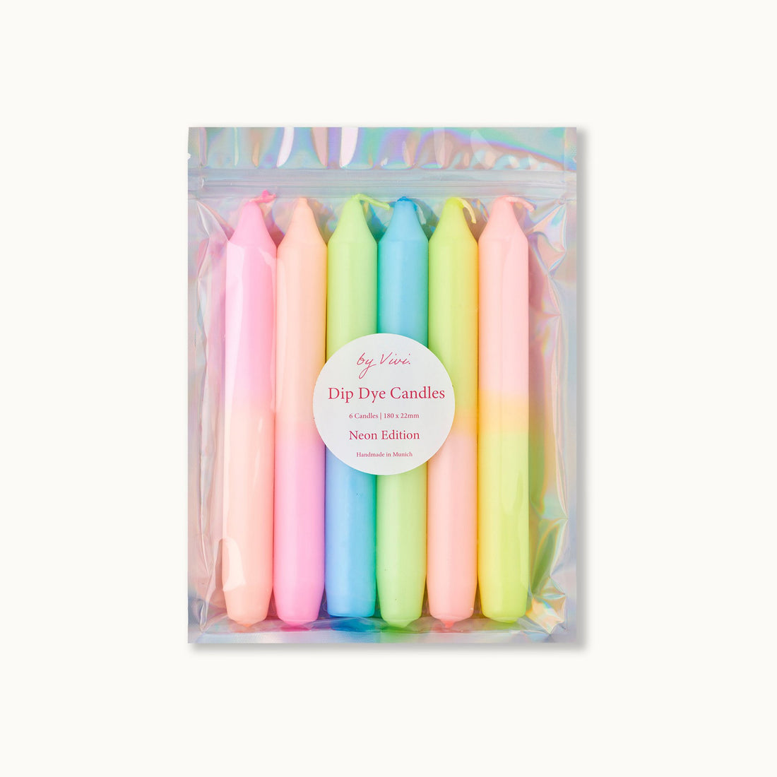 Dip-dye kaarsen in een set: Neon Edition